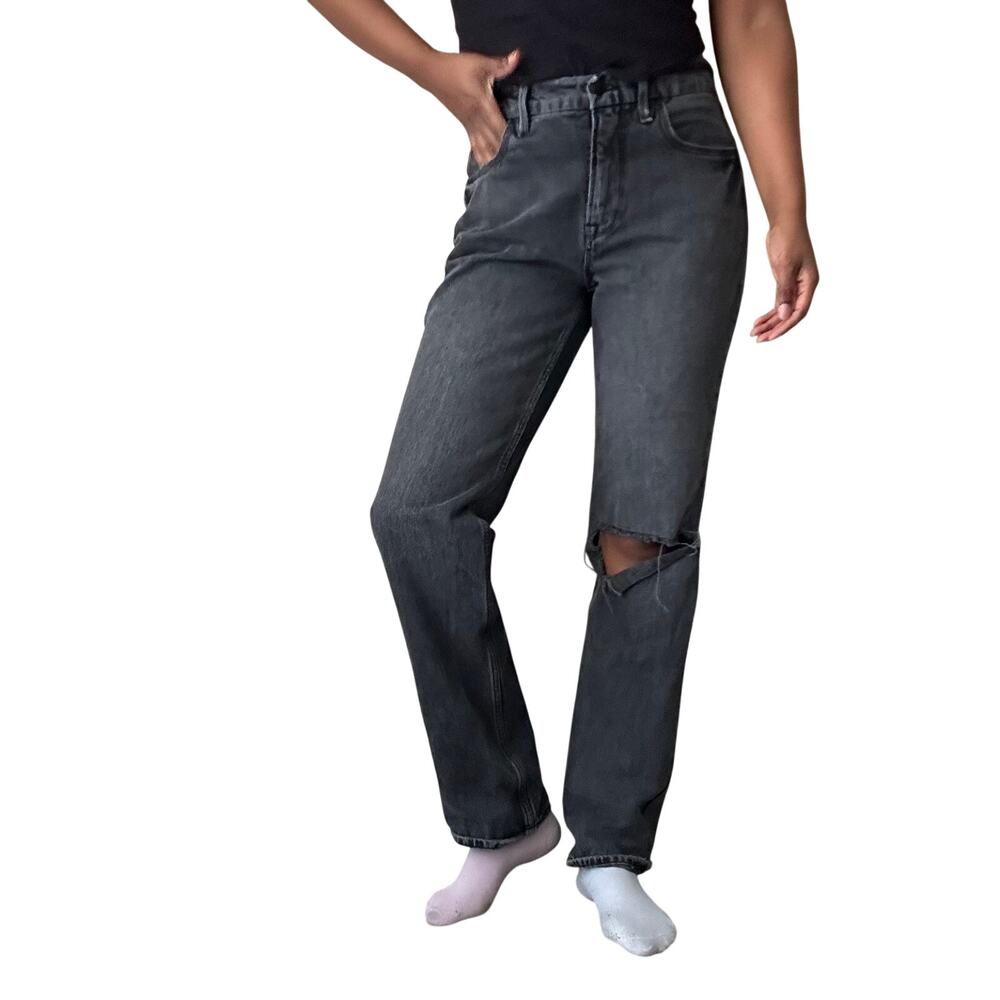 Good American Washed Black Denim Jeans Size 6